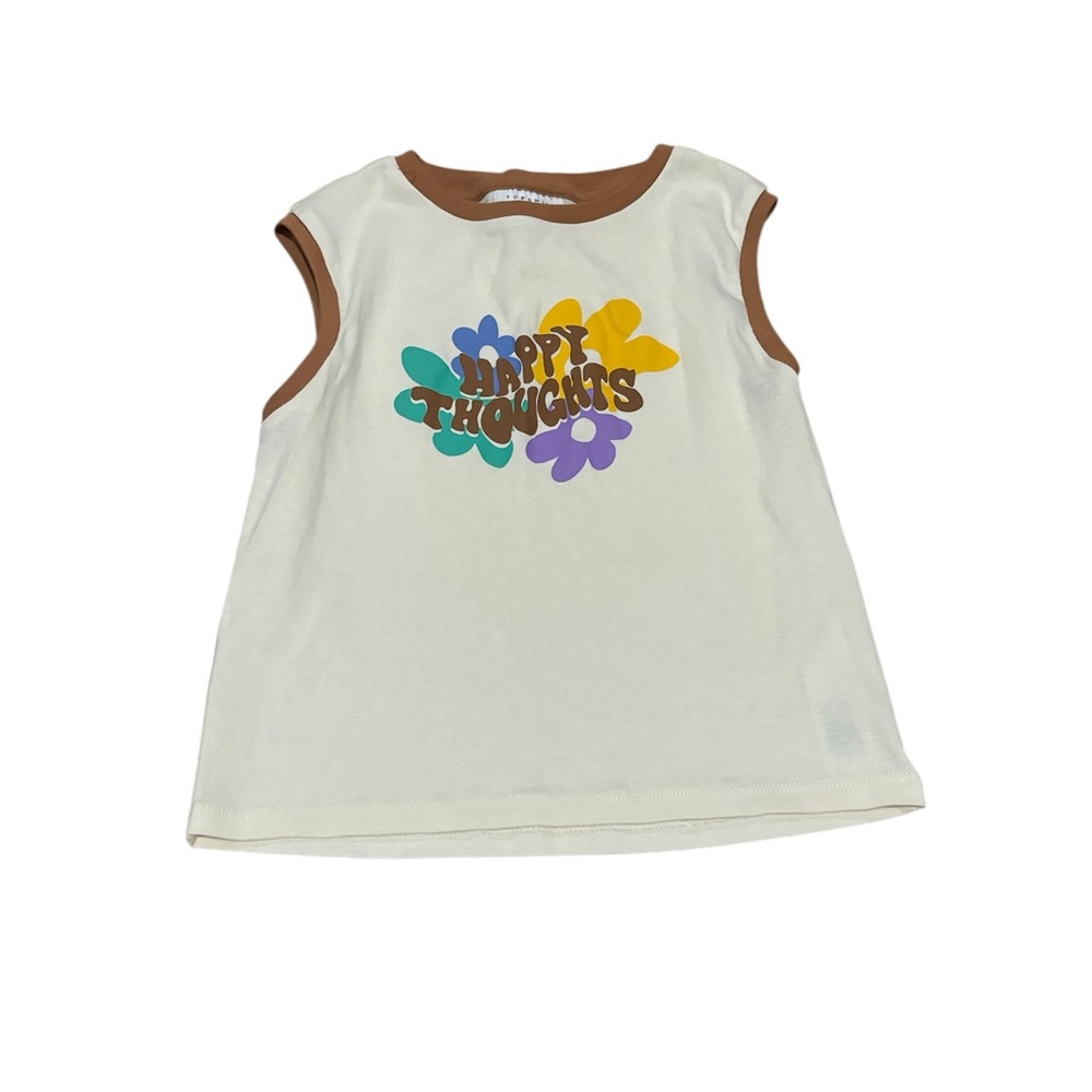 Topshop happy thoughts graphic tank top